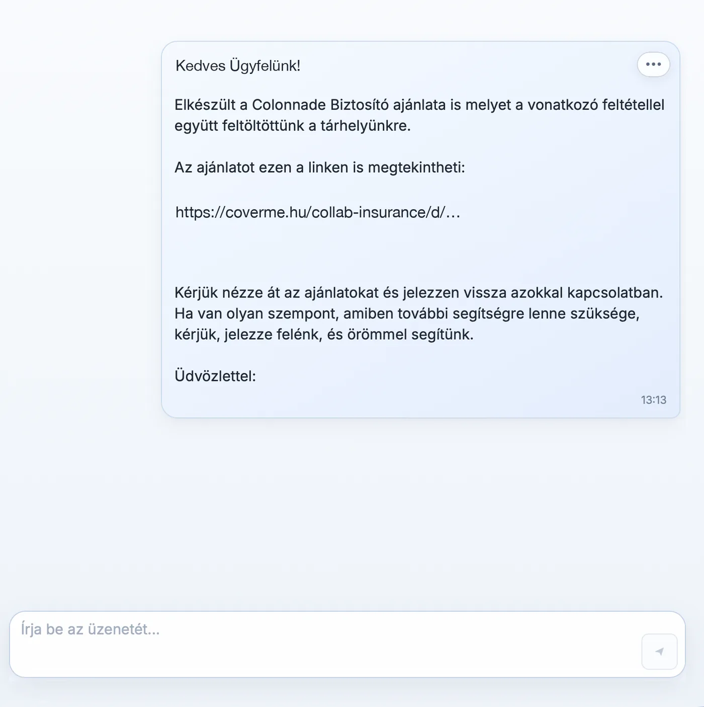 Egyeztess a szakértőnkkel – a CoverMe online munkatér képernyője